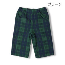 チェック柄ハーフパンツ