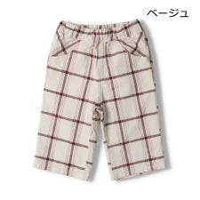チェック柄ハーフパンツ