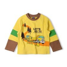 車プリント裏毛トレーナー