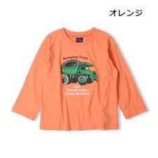 恐竜・働く車プリント長袖Tシャツ