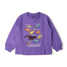 働く車・恐竜アップリケ裏毛トレーナー
