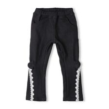 レースリボン付き爆温裏起毛長パンツ