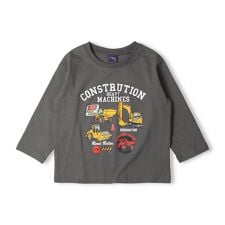 働く車プリント長袖Ｔシャツ