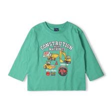働く車プリント長袖Ｔシャツ
