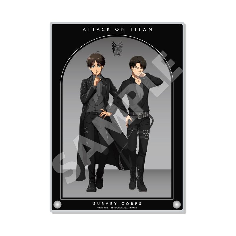 進撃の巨人　ブラックコーデ　リヴァイ　アクリルプレート 進撃の巨人 アクリルボード 01 エレン&リヴァイ(Black) | アニメ