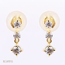 K18WG/K18YG/K18RGカナディアンダイヤモンドピアス  計0.10ct×2