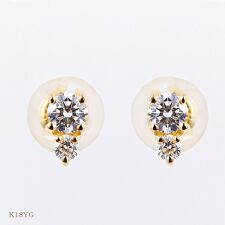 PT950/K18YGカナディアンダイヤモンドピアス  計0.10ctUP×2