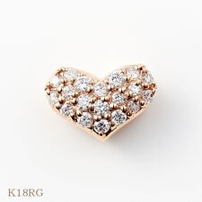 K18WG/K18YG/K18RGカナディアンダイヤモンドペンダントヘッド  計0.20ct ハート