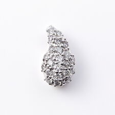 K18WG/K18YG/K18RGカナディアンダイヤモンドペンダントヘッド  計0.40ct 勾玉