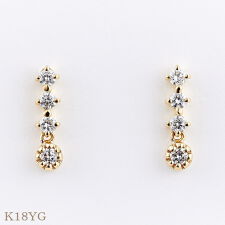 K18WG/K18YGカナディアンダイヤモンドピアス  計0.10ctUP×2