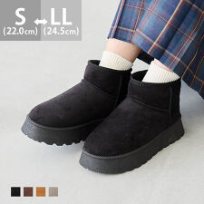 25秋冬新作カラー 厚底ムートンブーツ