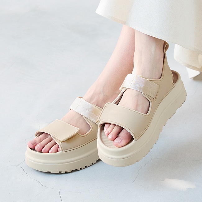 ベルクロ 厚底サンダル