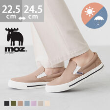 moz モズ ローカット 晴雨兼用 スリッポンスニーカー