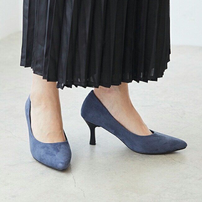 Repetto ネイビー ポインテッドトゥ パンプス 39 ピンヒール　3cm Lace Ladies パンプス 「選べるヒール3タイプ」ポインテッド