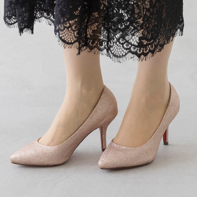 BENIR ゴールド ハイヒール パンプス 極美品】BENIR ベニル パンプス ゴールド 37 24cm 結婚式 靴
