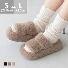 厚底 もこもこ ファーサンダル