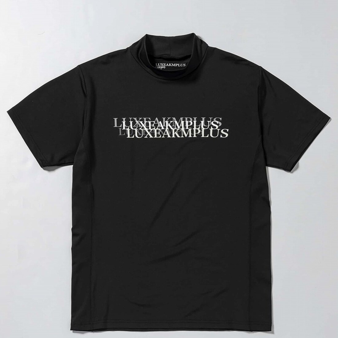 LUXEAKMPLUS ゴルフ マルチロゴモックネック半袖Tシャツ