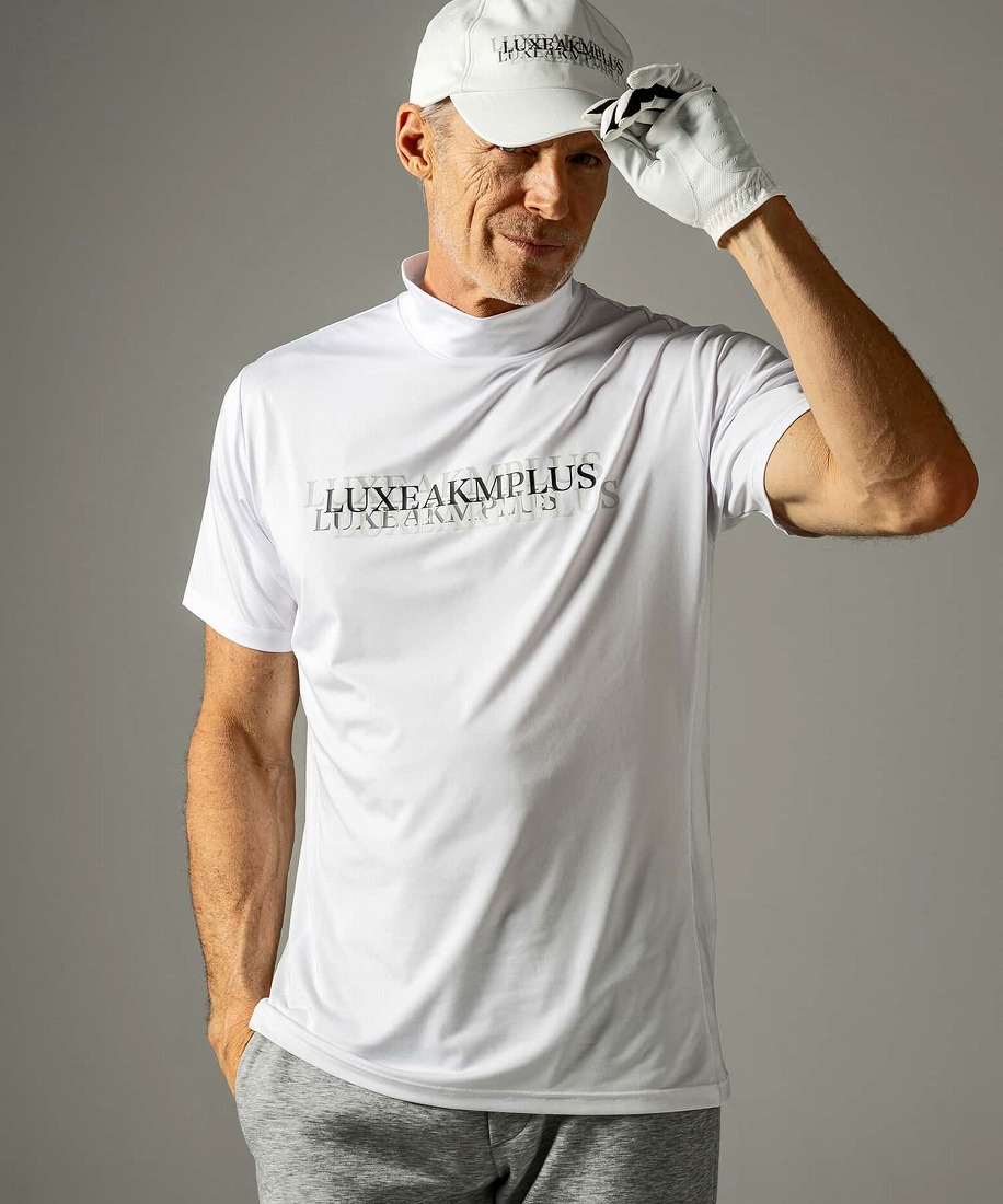 LUXEAKMPLUS ゴルフ マルチロゴモックネック半袖Tシャツ | リュクス 