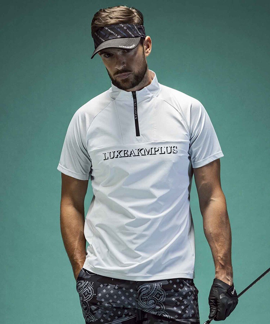 LUXEAKMPLUS / GOLF 23AW モックネックフラッフィーニット LUXEAKMPLUS リュクスエイケイエムプラス ゴルフ ウェア メンズ