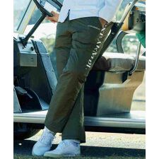 リュクスエイケイエムプラス(LUXEAKMPLUS)のLUXEAKMPLUS ゴルフ サイドロゴ中綿ワイドロングパンツ