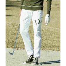 リュクスエイケイエムプラス(LUXEAKMPLUS)のLUXEAKMPLUS ゴルフ ビッグロゴ防風ロングパンツ