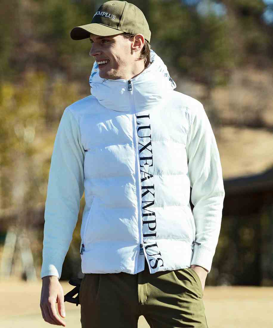 LUXEAKMPLUS ゴルフ フードロゴ軽量ナイロンジャケット | リュクス