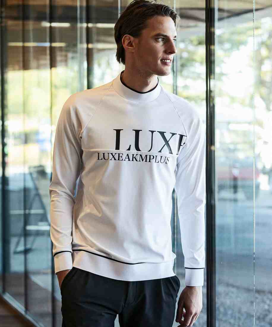 【2025】お歳暮・冬ギフト LUXEAKMPLUS ゴルフ 軽量ヘムロゴモックネックロングTシャツ メンズウェア
