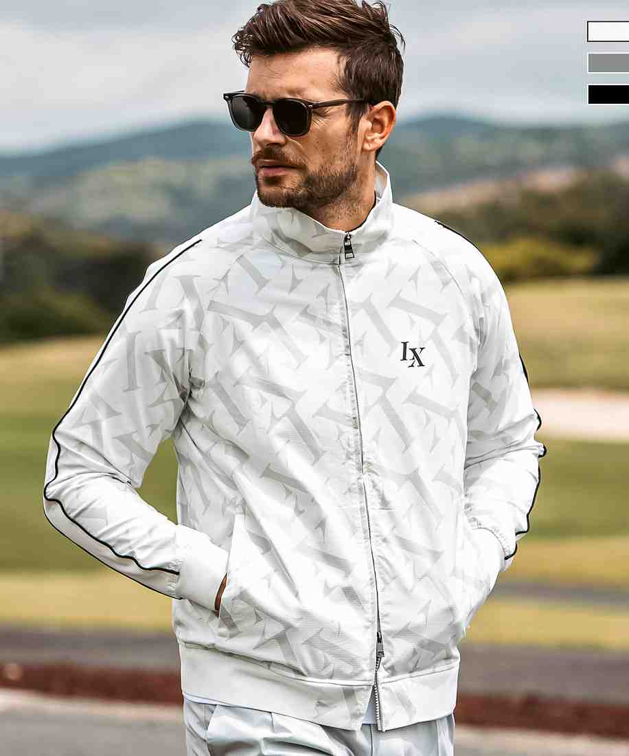 LUXEAKMPLUSゴルフ 総柄ブリーザブルジップブルゾン | リュクス