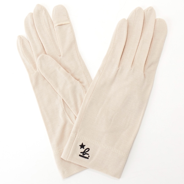 ショート丈5本指タイプUV手袋（レディース手袋）アニエスベー