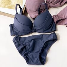 フランデランジェリー(fran de lingerie)の人気の「ふわ盛」パターンデイリー使いやすいシンプルさ 「ふわ盛スムース 」 ブラジャーショーツセット