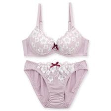 刺繍が可愛いブラ＆ショーツSET 「 ペアブラジャー（ワイヤー有り）」 ブラジャーショーツセット