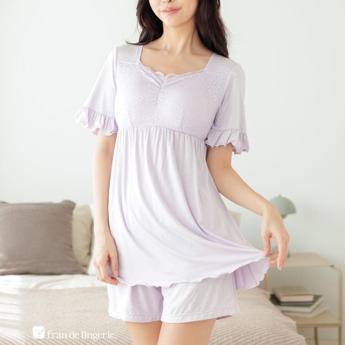 [�}���C]�ݓc�R�V�q�J������ƃR���{ �i�C�g�u���t�����[���E�F�A�wLuNight�i���i�C�g�j�x�����`���j�b�N/�t�����f�����W�F���[�ifran de lingerie�j ���x���_�[1