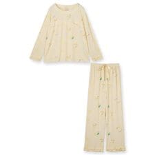 フランデランジェリー(fran de lingerie)の≪tororelax とろリラ≫胸元タック長袖プルオーバー＆リラックスロングパンツ かぶり上下セット