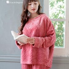 フランデランジェリー(fran de lingerie)のもこもこ ルームウェア パジャマ レディース 冬 あったか 着る毛布 部屋着 モコモコ