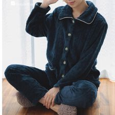 フランデランジェリー(fran de lingerie)のもこもこ パジャマ 冬 ルームウェア レディース あったか モコモコ 前開き 着る毛布