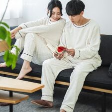 もこもこ パジャマ メンズ ルームウェア あったか 冬用 モコモコ 着る毛布「メモリーフリース」