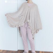 フランデランジェリー(fran de lingerie)のもこもこ ブランケット 着る毛布 ポンチョ モコモコ あったか レディース 冬 ふわふわ