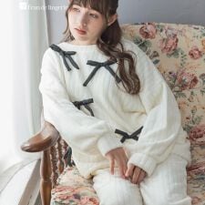 もこもこ ルームウェア パジャマ 冬 レディース あったか モコモコ 着る毛布「メモリーフリース」