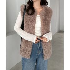 シープ風 ファー ベスト