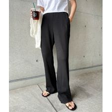 セルフカット リブ フレア パンツ
