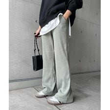 セルフカット リブ フレア パンツ