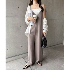 きれいめ ツイル キャミ サロペット