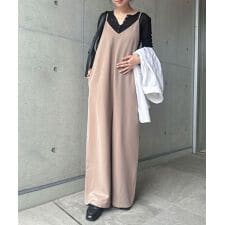 アンドミー(andme)のきれいめ ツイル キャミ サロペット