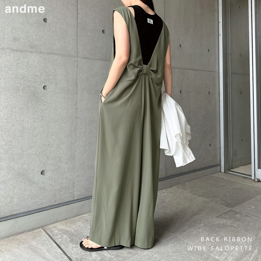 とろみ素材バックリボンサロペット | アンドミー(andme) | マルイ