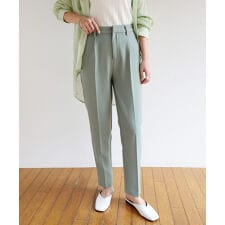 とろみ素材 センタープレス テーパードパンツ