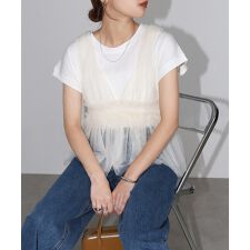 コットン天竺 フレンチスリーブ Tシャツ