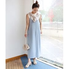 きれいめ ツイル Vネック キャミワンピース