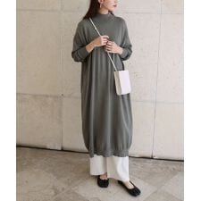 天竺編み 長袖 オーバーサイズ ニット ワンピース