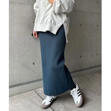 アンドミー(andme)のリブ ニット ロング スカート