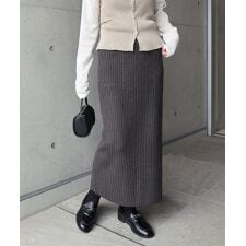 アンドミー(andme)のリブ ニット ロング スカート